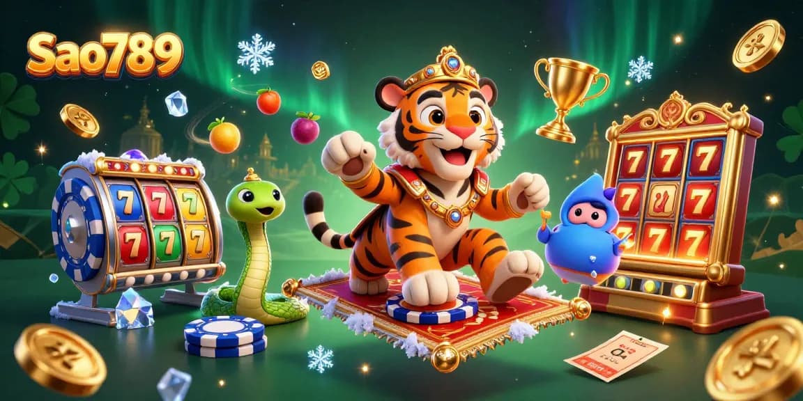 Sao789 brings exhilarating casino action with a vibrant 3D depiction of exciting slot games.