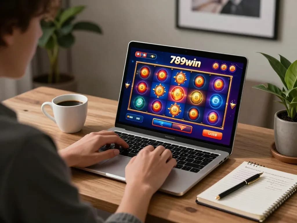 Engaged player strategizing on 789win while enjoying a cozy home gaming experience.
