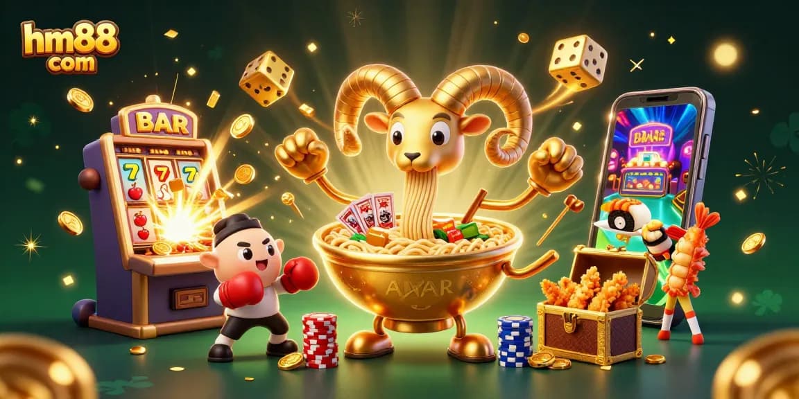 Experience the excitement of hm88 com with vibrant characters and thrilling casino elements.