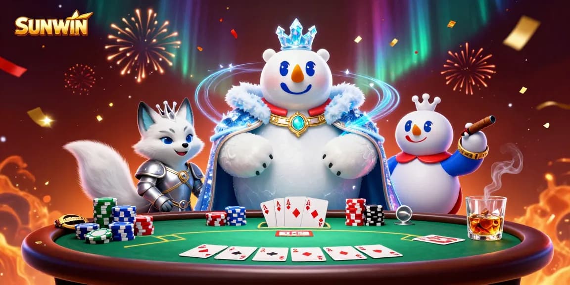 SUNWIN brings top-tier poker excitement with a majestic ice king and snow fox at the table.