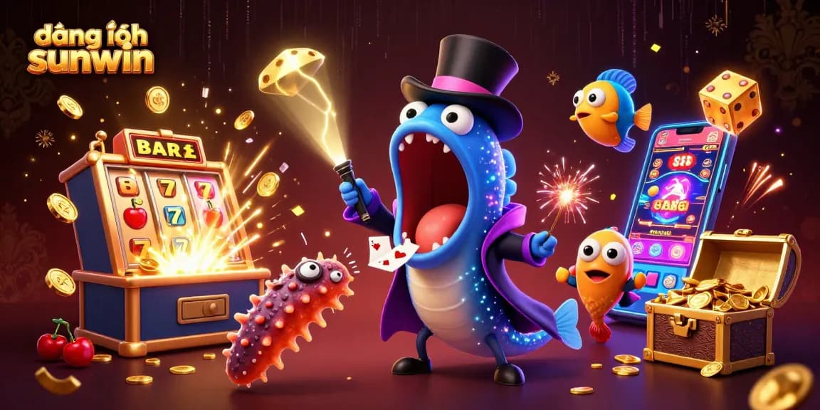 Engage in exciting wagers with đăng nhập sunwin, featuring a 3D bioluminescent eel performing magic.