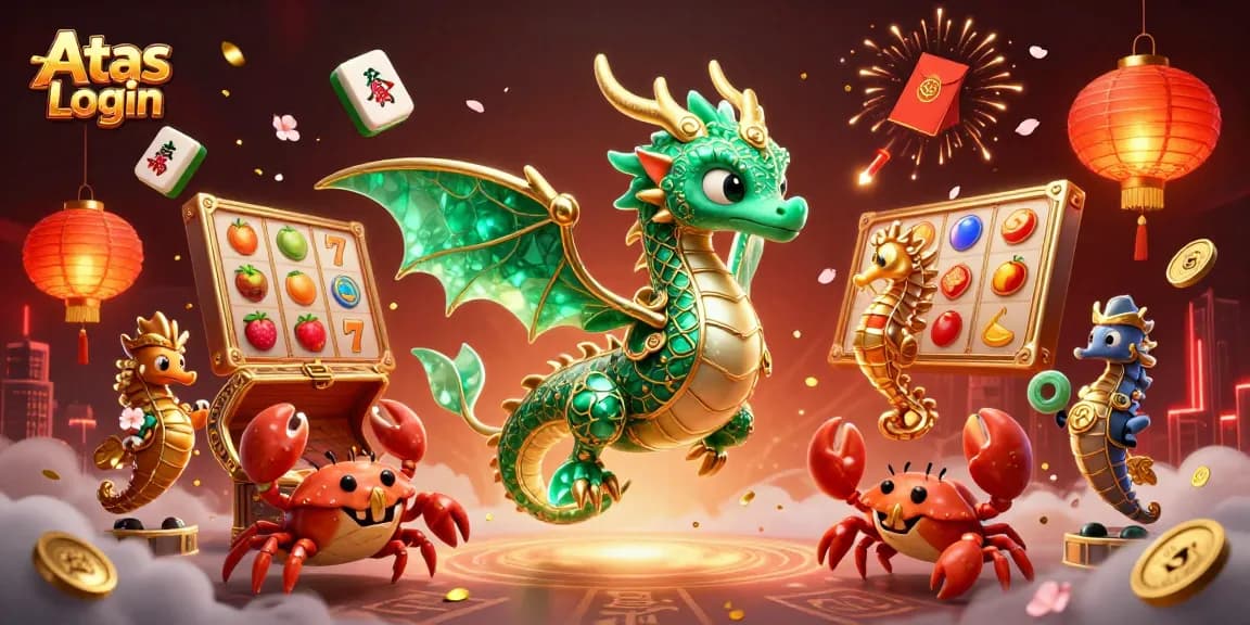 Engage in thrilling gaming with Atas Login as 3D characters embark on a rich casino adventure.
