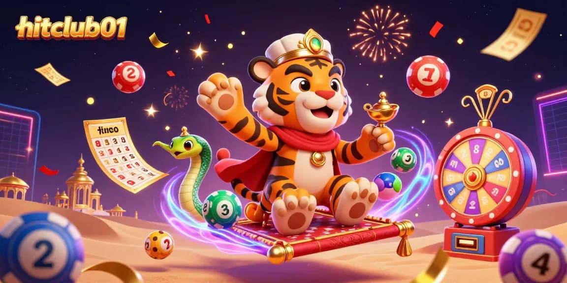 Experience gaming excitement at hitclub01 with a vibrant Arabian Nights-themed casino illustration