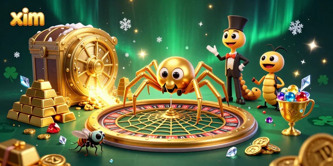 Spin the roulette web at xim while betting with a cautious fly amid glittering casino treasures.