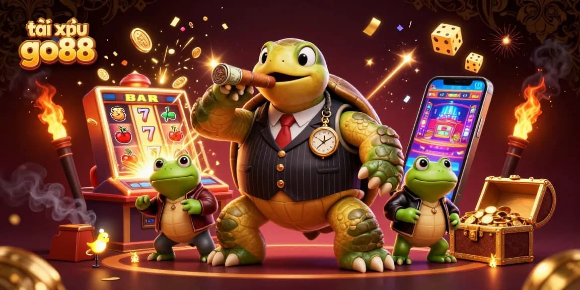 Engage in exciting gameplay with tài xỉu go88, featuring a dynamic casino scene with colorful elements.