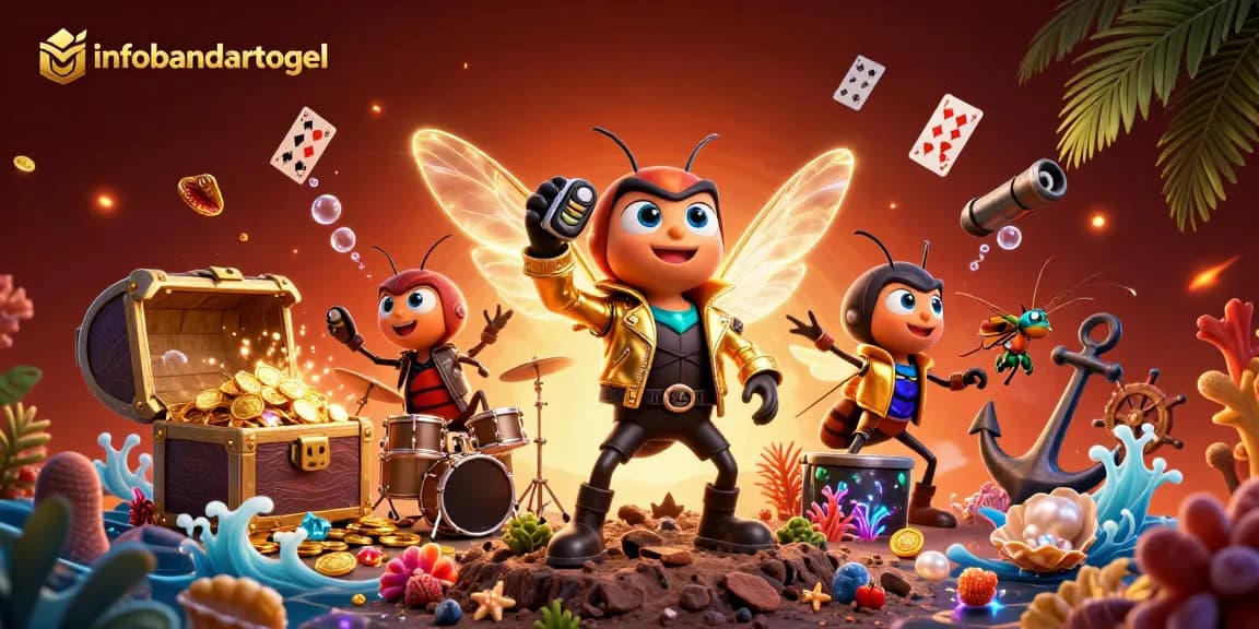 Engage with infobandartogel featuring a vibrant rock star scene celebrating online lottery excitement.