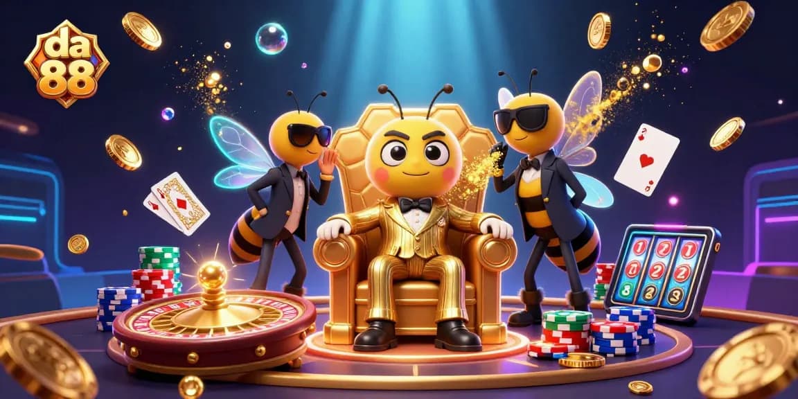 Experience the thrill of da 88 with vibrant bumblebee mob boss imagery and casino elements