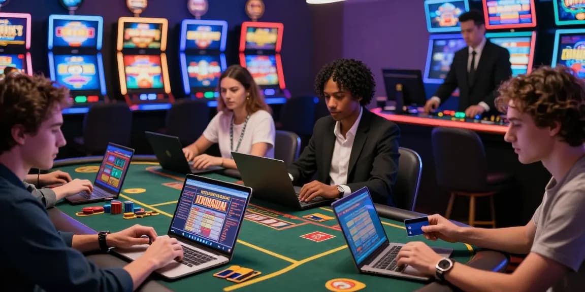 Players enjoying games at casinos that accept credit cards in a lively online environment.