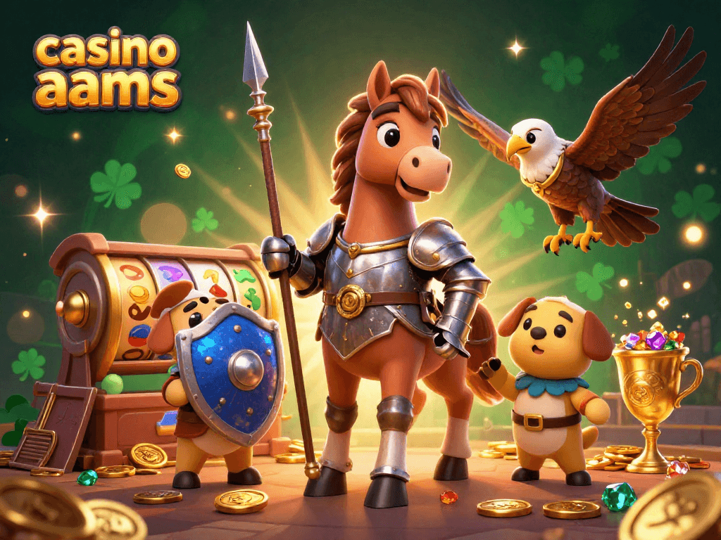 Vinci con il casino non aams, esplora avventure emozionanti con un cavaliere e un cucciolo in un mondo di tesori.