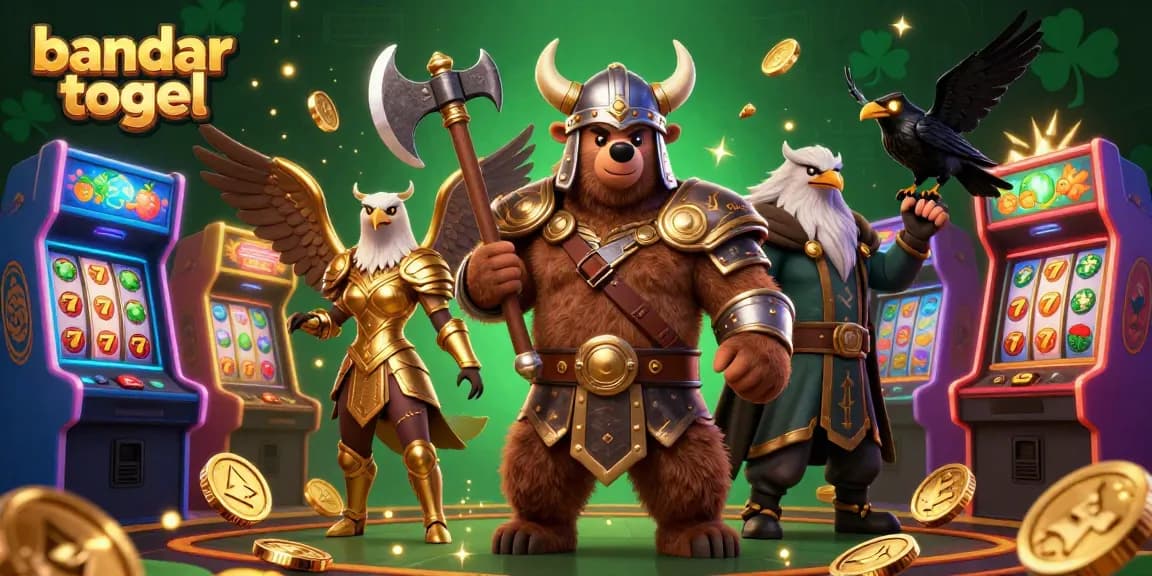 Engage in thrilling bandar togel gaming with stunning characters and dynamic elements in this vibrant illustration.