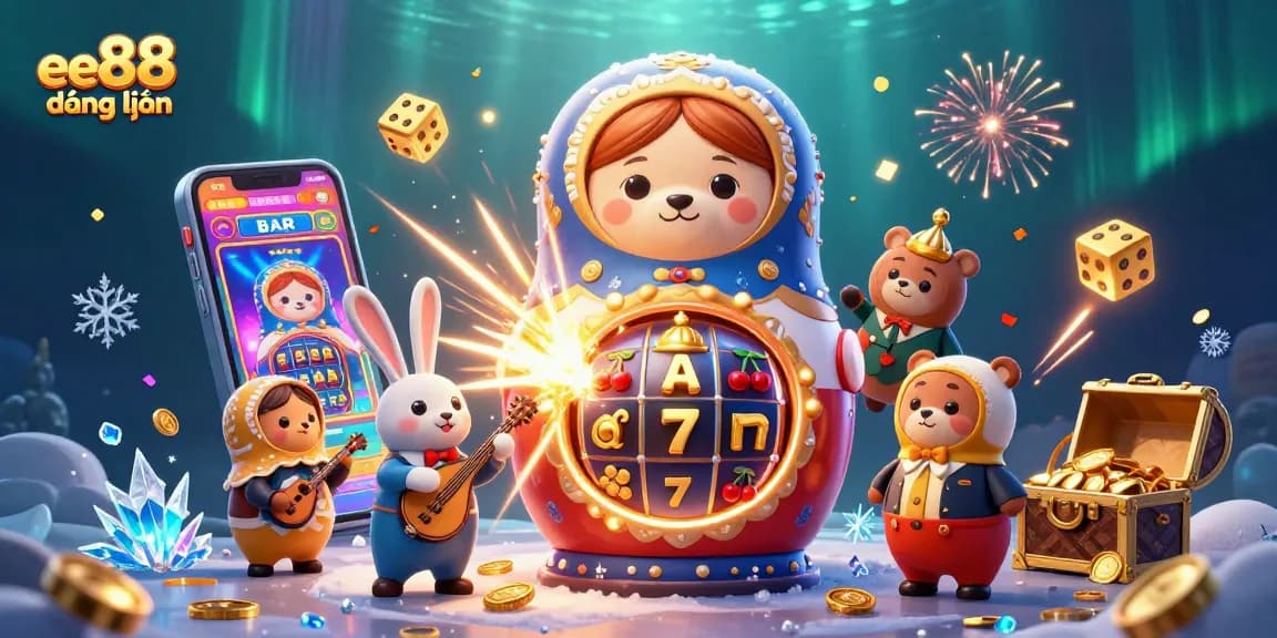 Experience the excitement of ee88 đăng nhập with vibrant 3D casino characters and dynamic gaming elements.