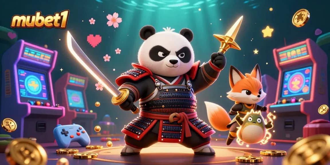 Experience vibrant gameplay at mubet1 with samurai panda and colorful casino elements