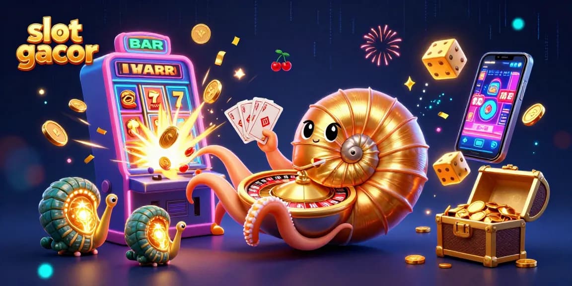 Experience the excitement of slot gacor with vibrant characters and dynamic casino elements.
