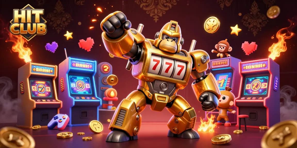 Hit Club showcases a thrilling gaming experience with vibrant characters and casino-themed elements.