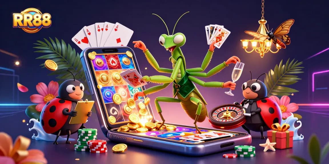 Experience the thrill of RR88 with dynamic casino gameplay featuring an entertaining 3D scene.