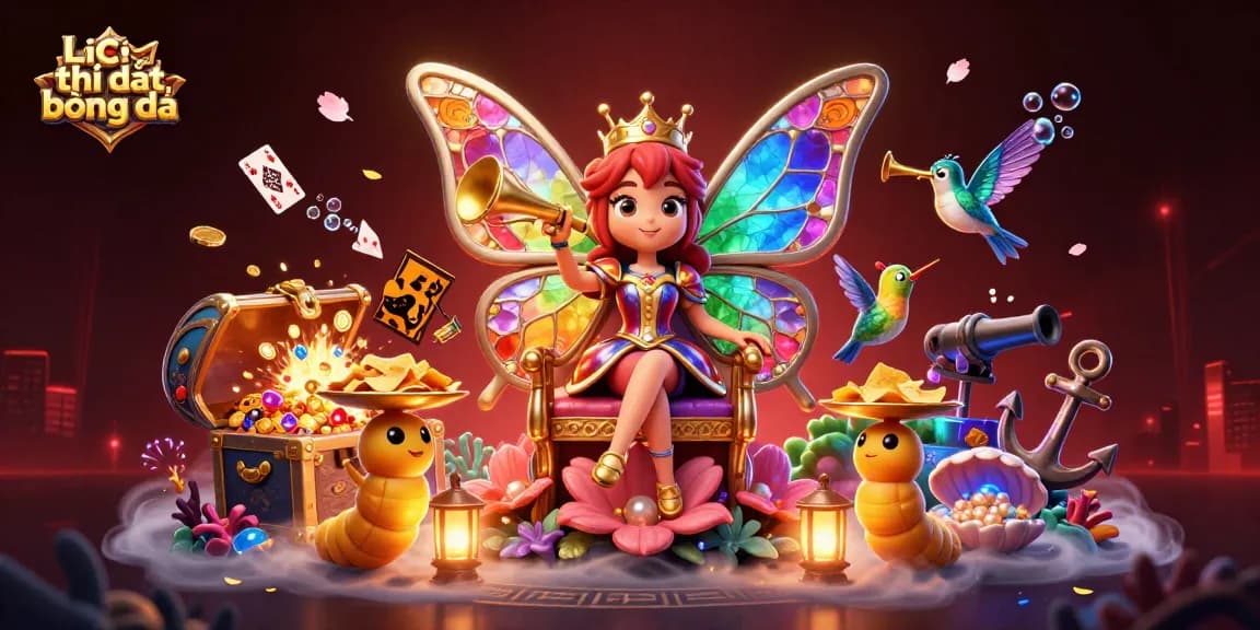 Experience Lịch thi đấu bóng đá with vibrant gaming elements and dazzling characters in an immersive 3D scene.