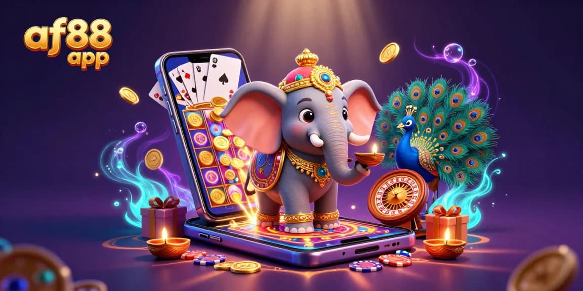 Engage with the exciting af88 app showcasing vibrant casino games with colorful slot elements and dynamic visuals.