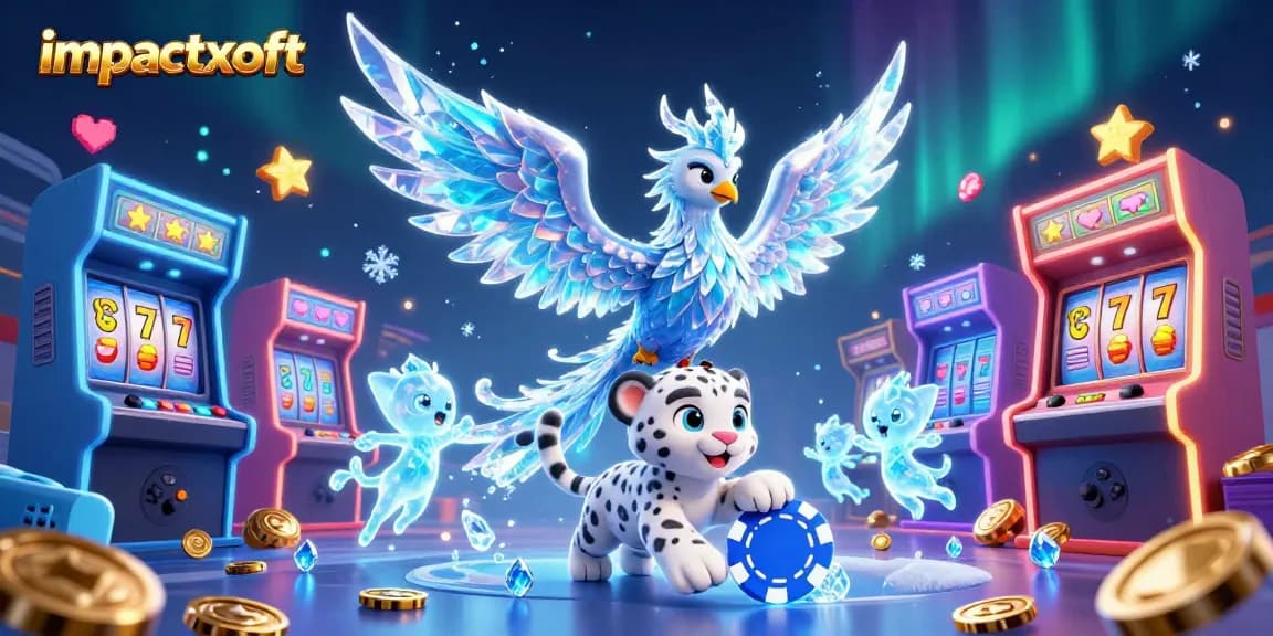 Experience the excitement at impactxoft with a vibrant 3D casino illustration capturing casino elements and animated characters.
