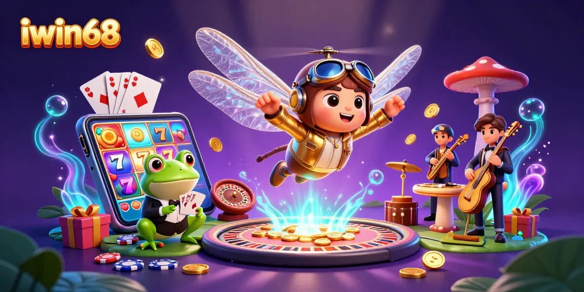 Engage with iwin68's vibrant casino experience featuring unique gaming elements and characters.