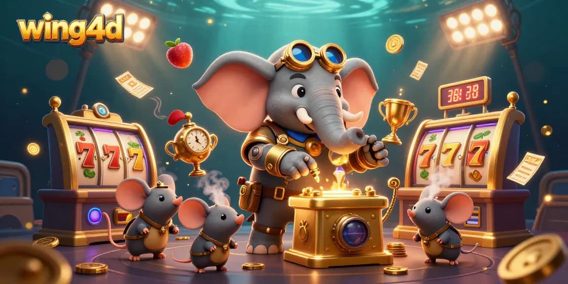 Spin the golden slot machine with wing4d’s vibrant steampunk characters and dynamic gaming elements.