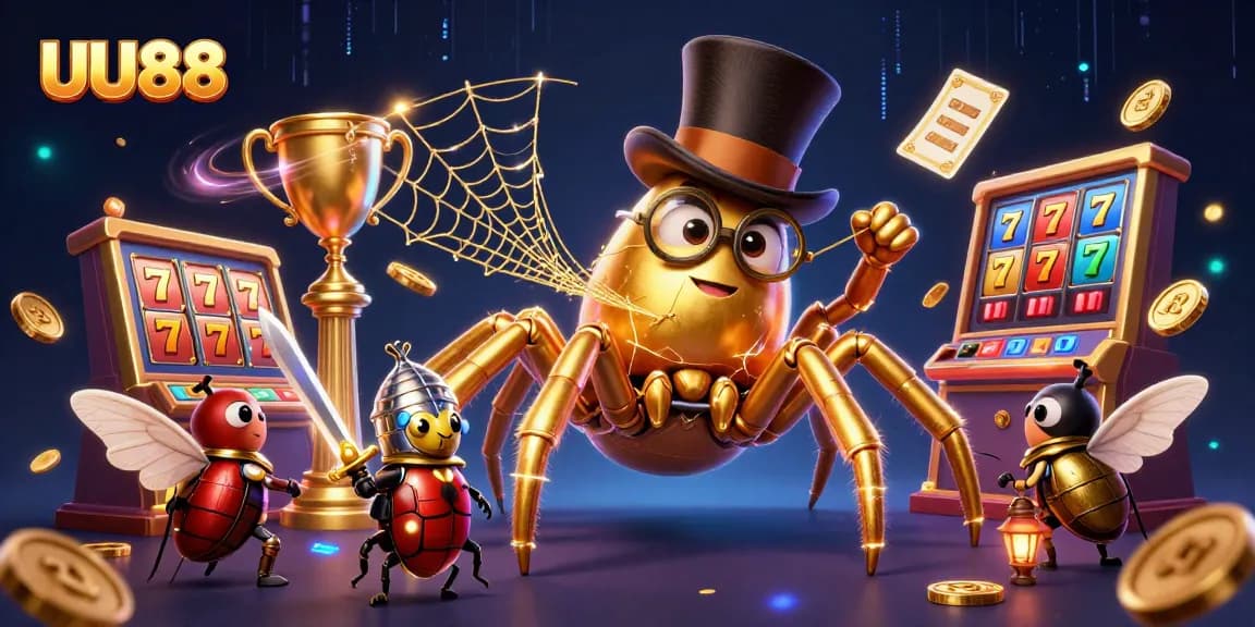 Experience excitement with UU88's thrilling 3D casino scene featuring unique characters and dynamic game elements.