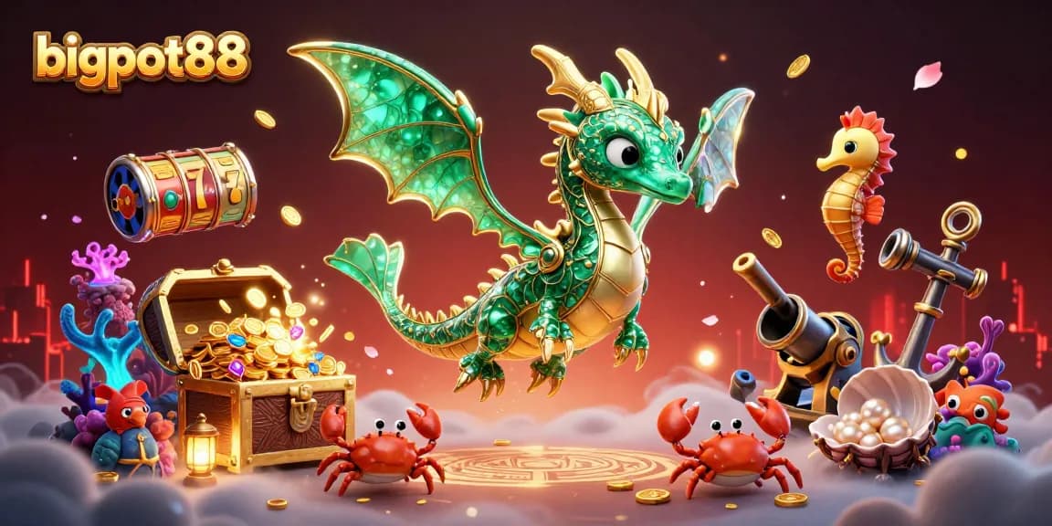 Join bigpot88 on a thrilling underwater adventure filled with slot reels, gems, and treasures.