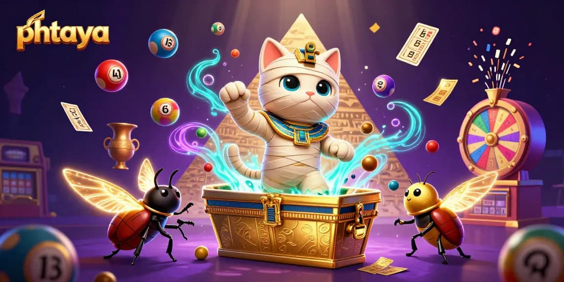 Experience the thrill of phtaya with our vibrant casino-themed illustration featuring dynamic lottery elements.