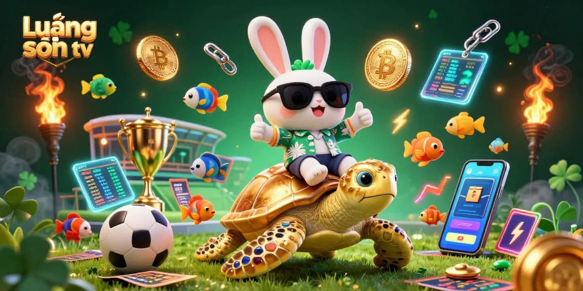 Lương sơn tv enhances sports betting experiences with engaging visuals of a lucky rabbit and decorative elements