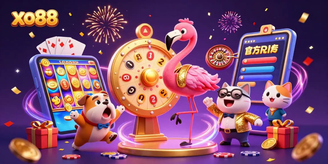 Experience the excitement of xo88 casino with vibrant gaming elements and lively characters in action