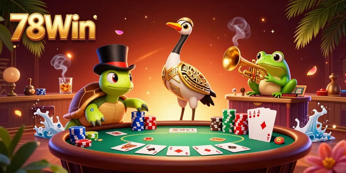 Engage in thrilling action at 78Win with vibrant casino characters and rich game elements.