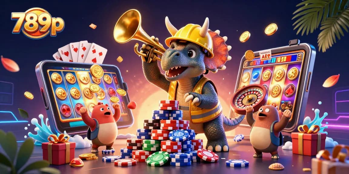 Engage in 789p casino thrills with colorful slot games and dynamic characters celebrating wins.