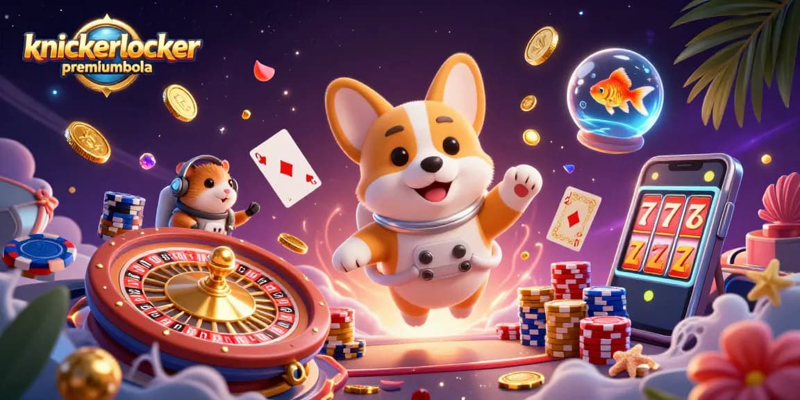 Experience the excitement of knickerlocker premiumbola in a cosmic casino adventure with animated characters.