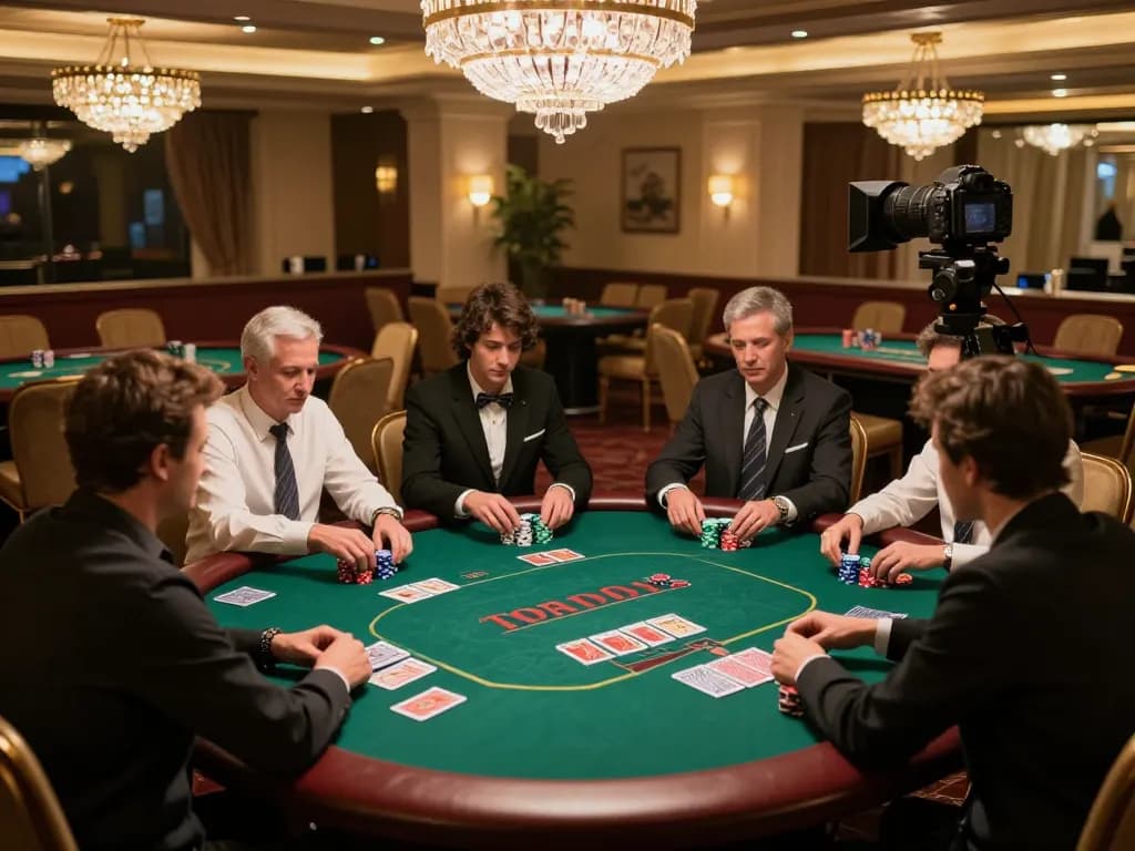 Nohu poker action with players engaged in strategic gameplay at a luxurious casino.