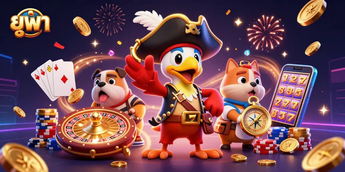 Spin the tables with ยูฟ่า casino fun featuring a pirate crew amidst cascades of gold and gems.