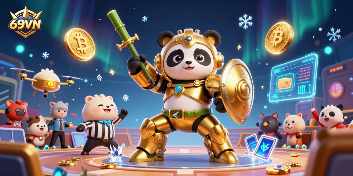 Engage in exciting gameplay at 69VN casino with vibrant elements and iconic characters.