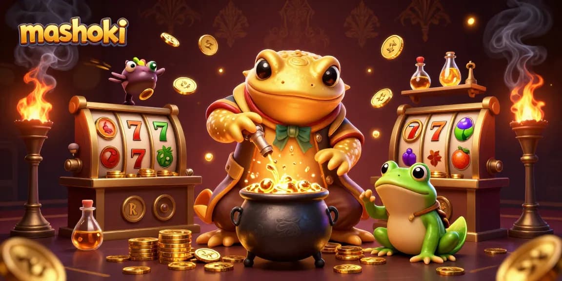 Experience thrilling mashoki casino action with a giant golden salamander alchemist creating wealth.