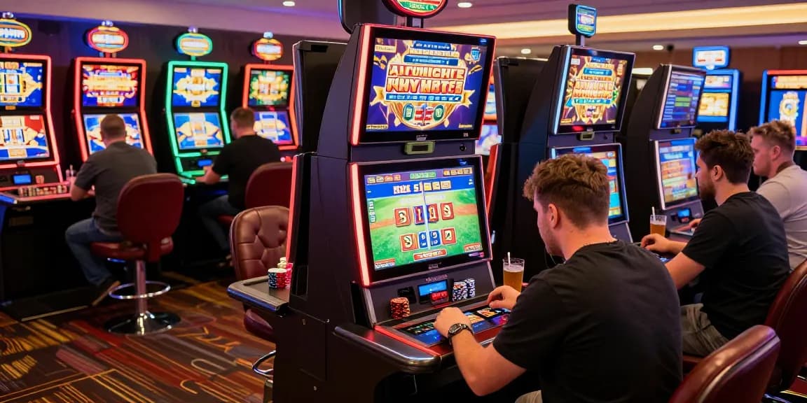 Engaging scene of players at uk credit card casinos enjoying vibrant gaming and large bonuses.