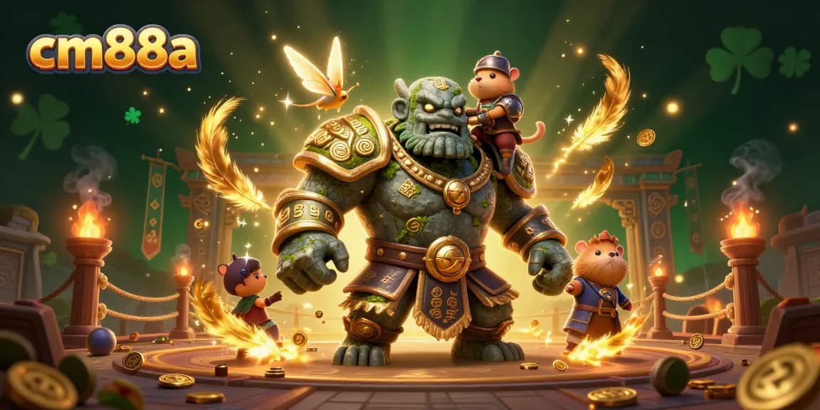 Engage with cm88a's vibrant casino scene featuring animated characters and magical elements, creating thrilling gambling excitement.