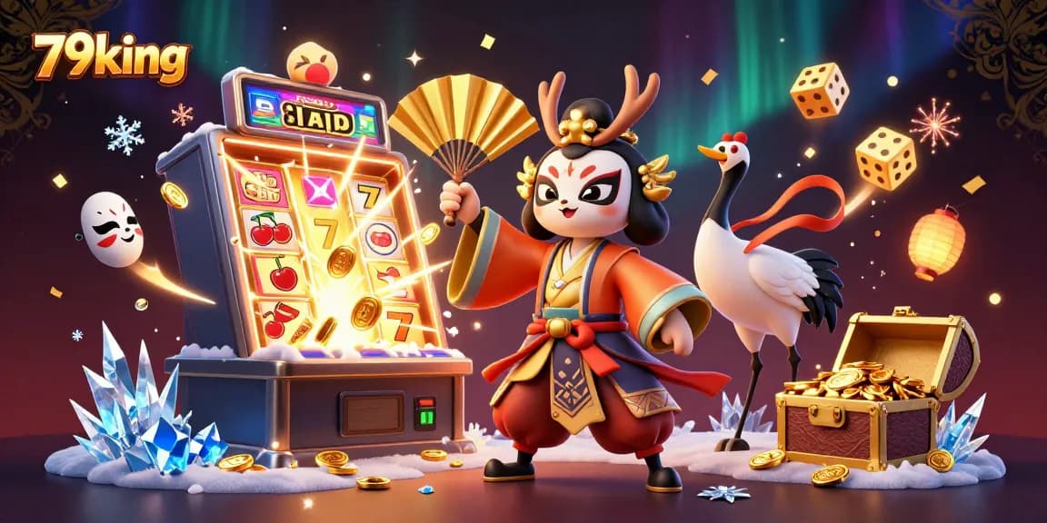 Engage in thrilling gameplay at 79king with vibrant characters, slot machines, and jackpot excitement.