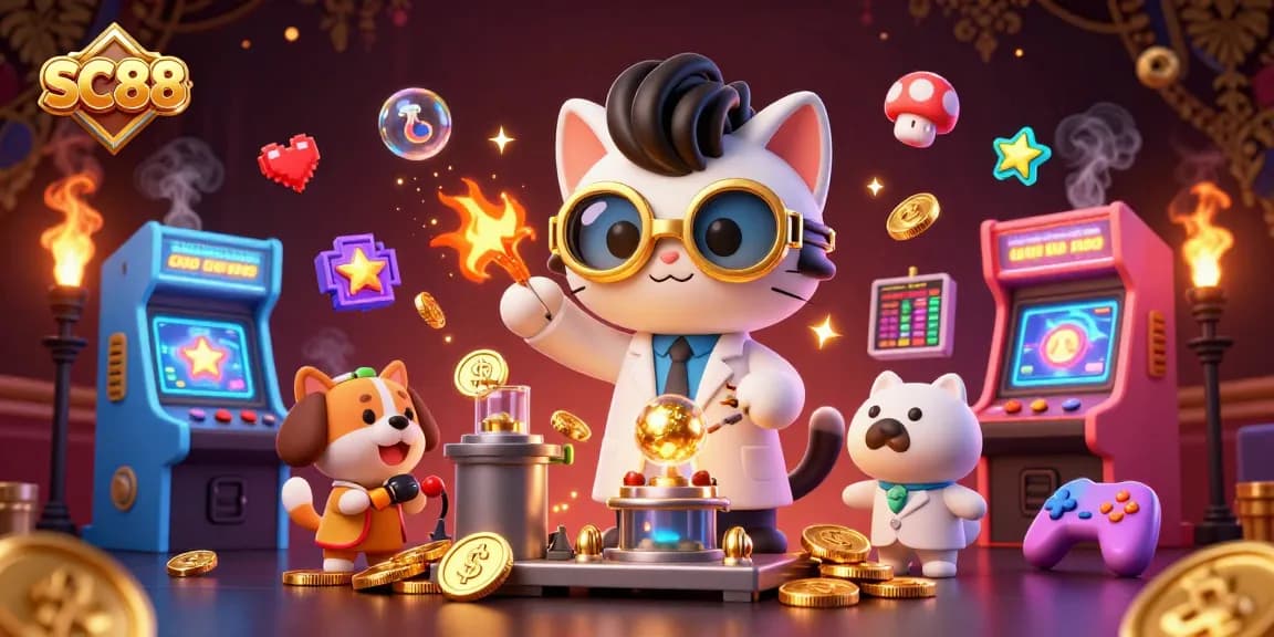 Engage in thrilling slots action at SC88 while enjoying the vibrant 3D casino scene.