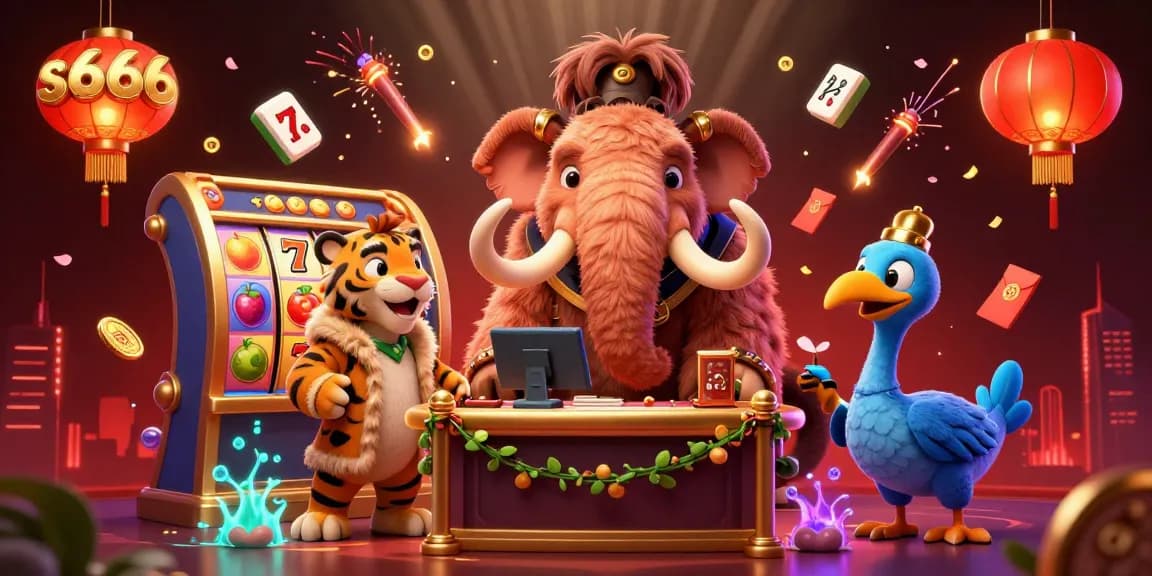 Engage in thrilling slots gameplay at s666, featuring vivid 3D characters and dynamic casino elements.