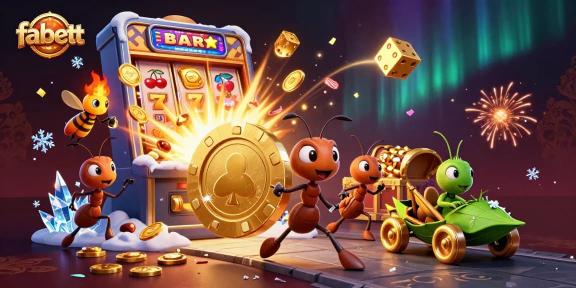 fabett ant team pulls off a heist in a vibrant casino scene with explosive jackpot elements