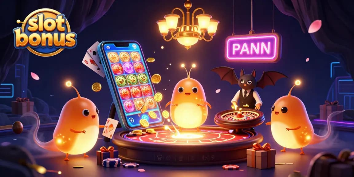 Experience thrilling slot bonus rewards with an interactive cave casino scene featuring glowing characters and dynamic game elements.