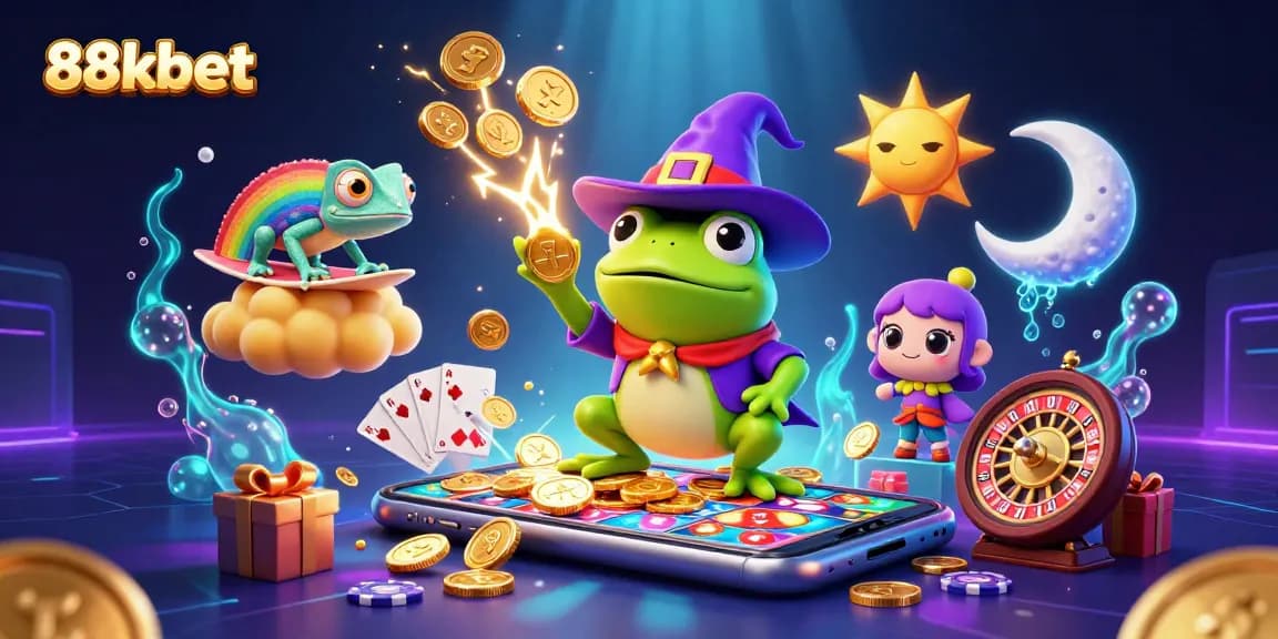 Experience the thrill of 88kbet with a storm of coins, vibrant characters, and dynamic gaming elements.