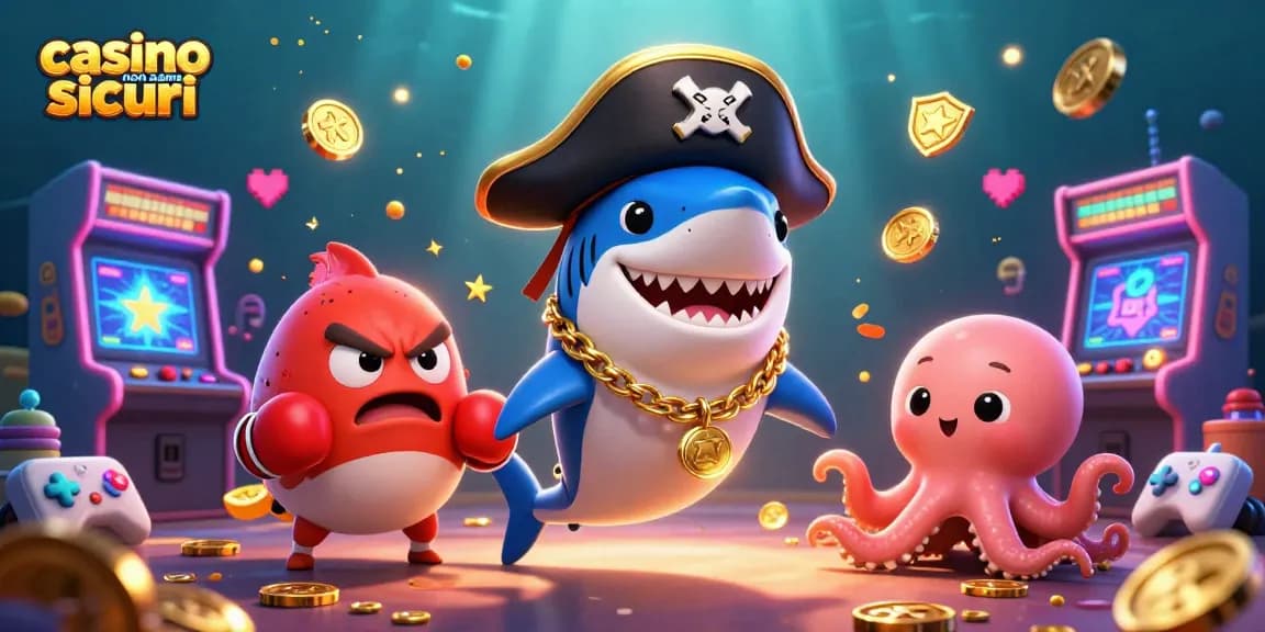 Unisciti al divertimento nei casinò non AAMS con la nostra vivace illustrazione 3D a tema pirata!
