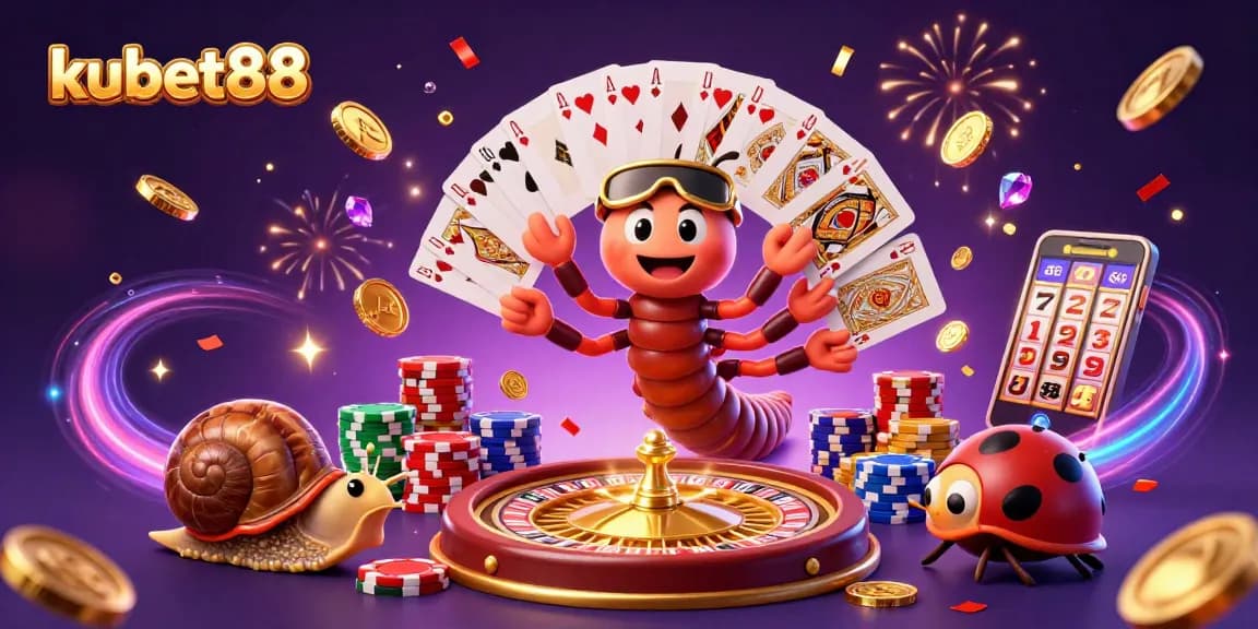Kubet88 brings excitement with a 3D dealer, high-roller snail, and joyfully animated gaming elements.