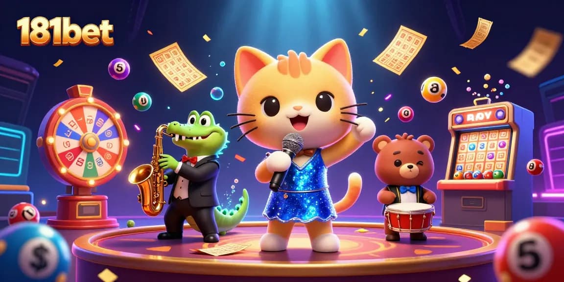 Play exciting games with 181bet featuring vibrant characters and dynamic casino elements in an immersive scene.