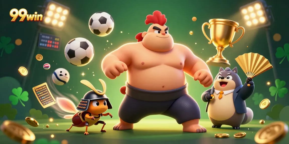 Engage with 99win's thrilling online gaming universe featuring dynamic characters in action.