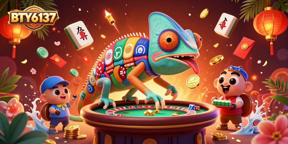 Engage with BTY6137, a vibrant 3D casino scene showcasing dynamic elements of excitement and chance.