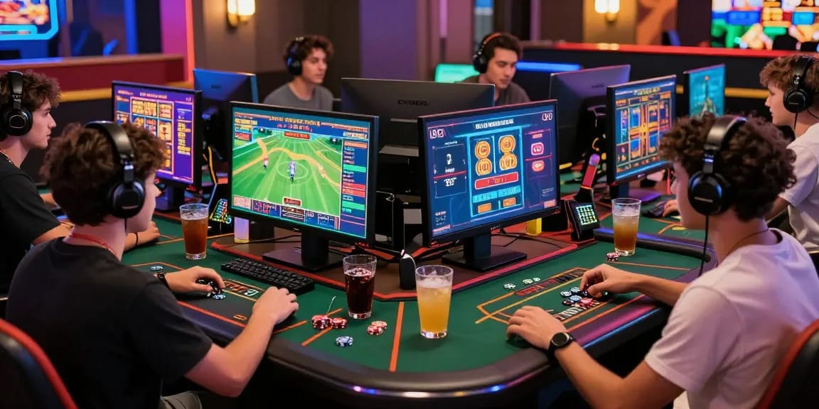 Players enjoying various games on the Trang chủ hm88 platform, capturing the excitement of online casino entertainment.